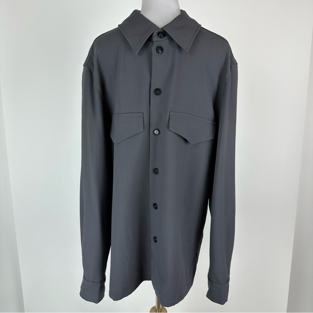 ROHE Men’s Relaxed Utility Shirt Size 50 US 40 Regular Large Virgin Wool Blend